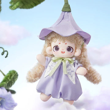 FURFUR Flower Dreamscape Series Plush Dolls, Blind Box - Purple flower hood design detail; random design not guaranteed