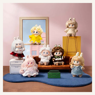 THE MONSTERS Hair Salon Series vinyl plush pendant lineup; random outcome not guaranteed