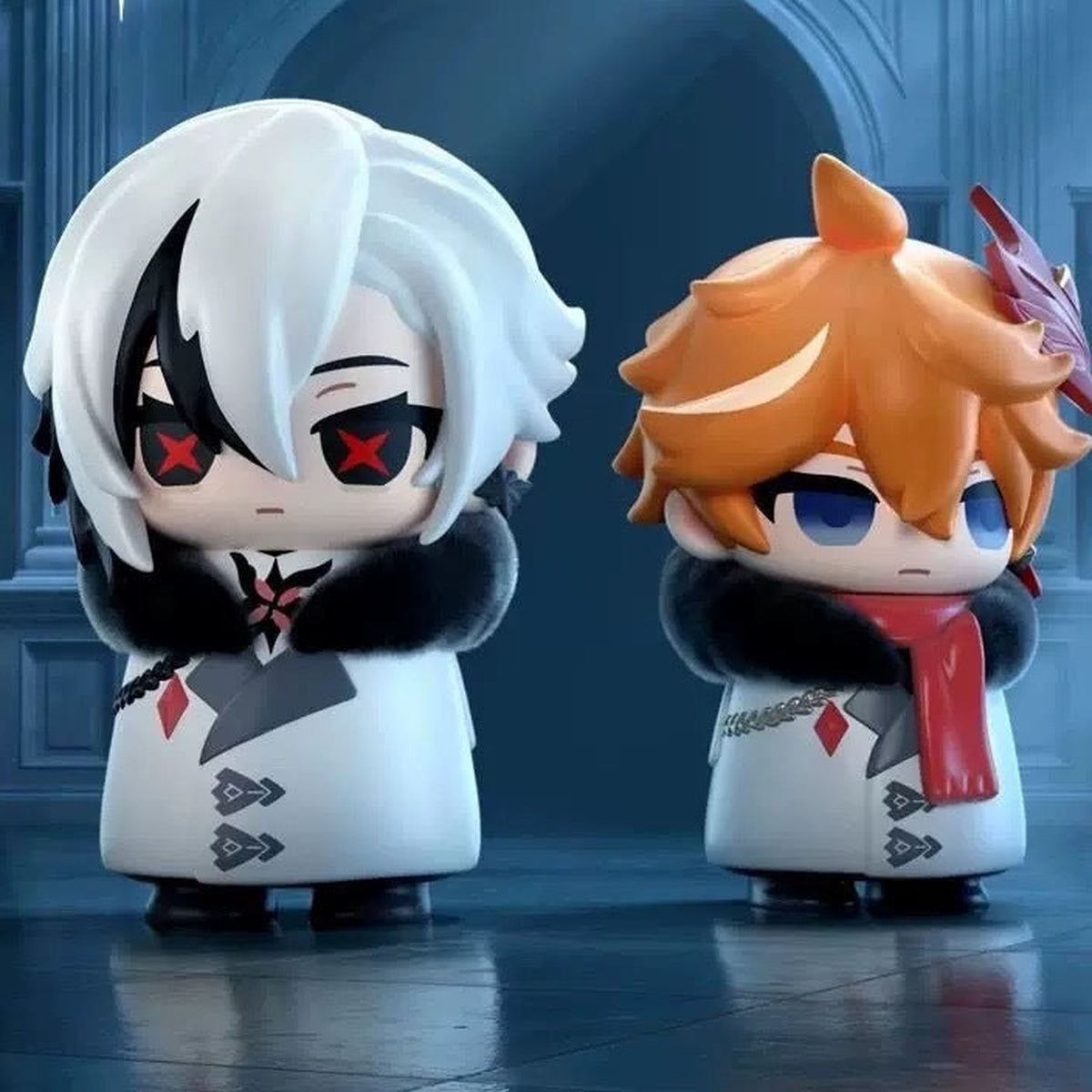 Genshin Impact Fatui Harbingers Series Figure Blind Box - Two-design comparison; random design not guaranteed