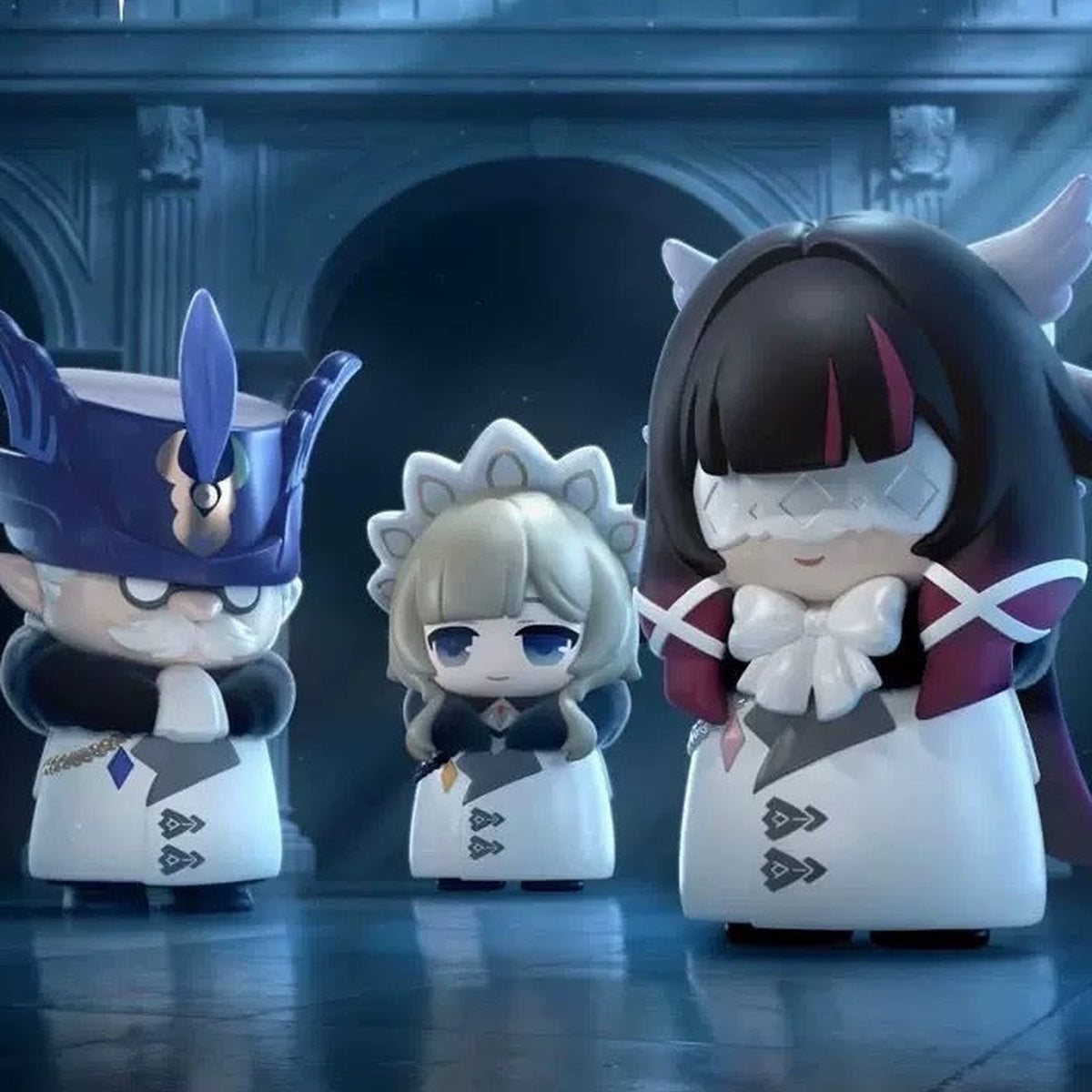 Genshin Impact Fatui Harbingers Series Figure Blind Box - Three-design comparison; random design not guaranteed