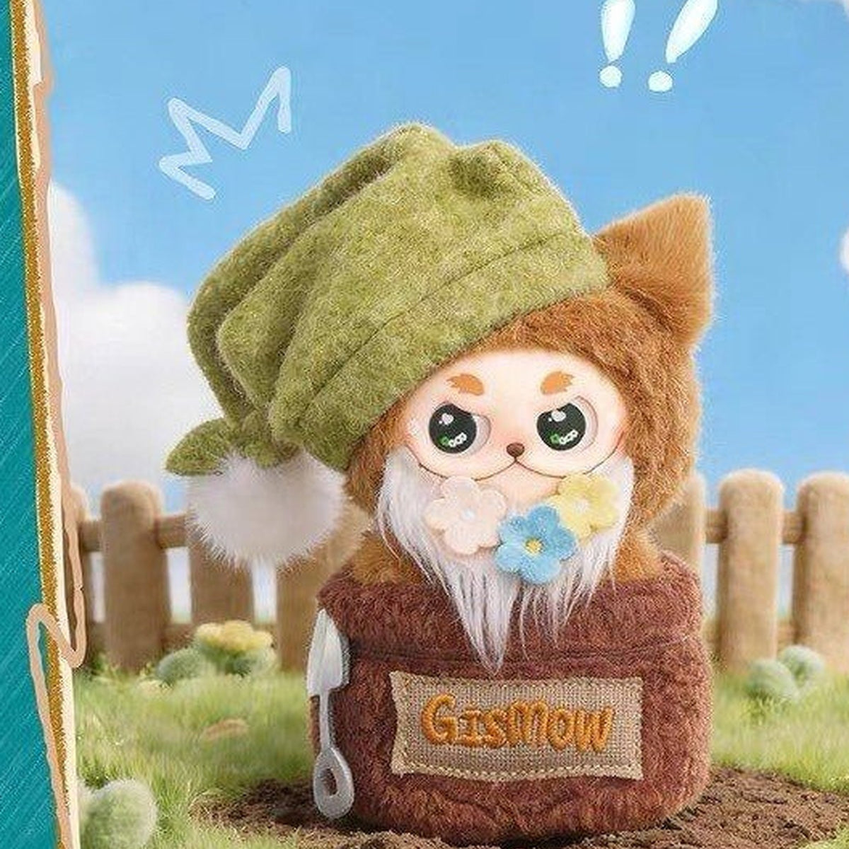 Gismow Fantasty Forest Friends Series Plush Blind Box - Green hat complete design example; random design not guaranteed