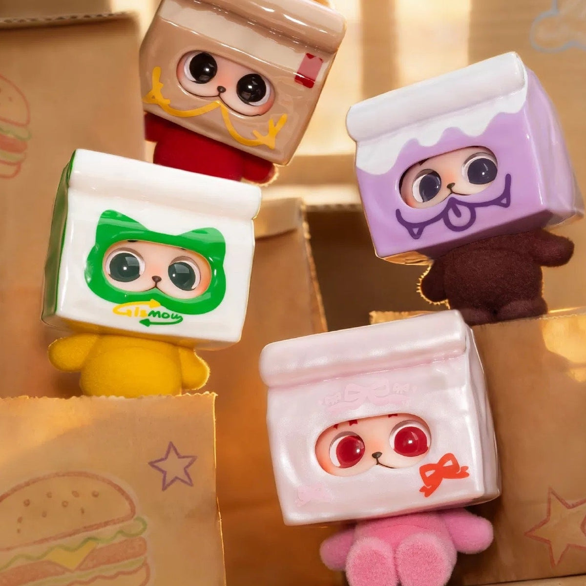 GISMOW Hide And Seek Alliance Series Figure Blind Box - Carton design comparison; random design not guaranteed