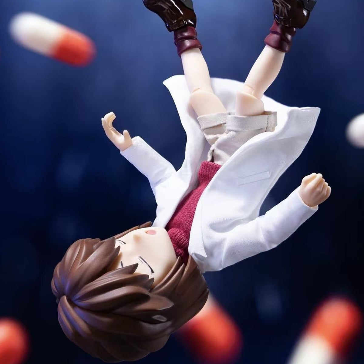 Haibara Ai action figure — articulated airborne pose