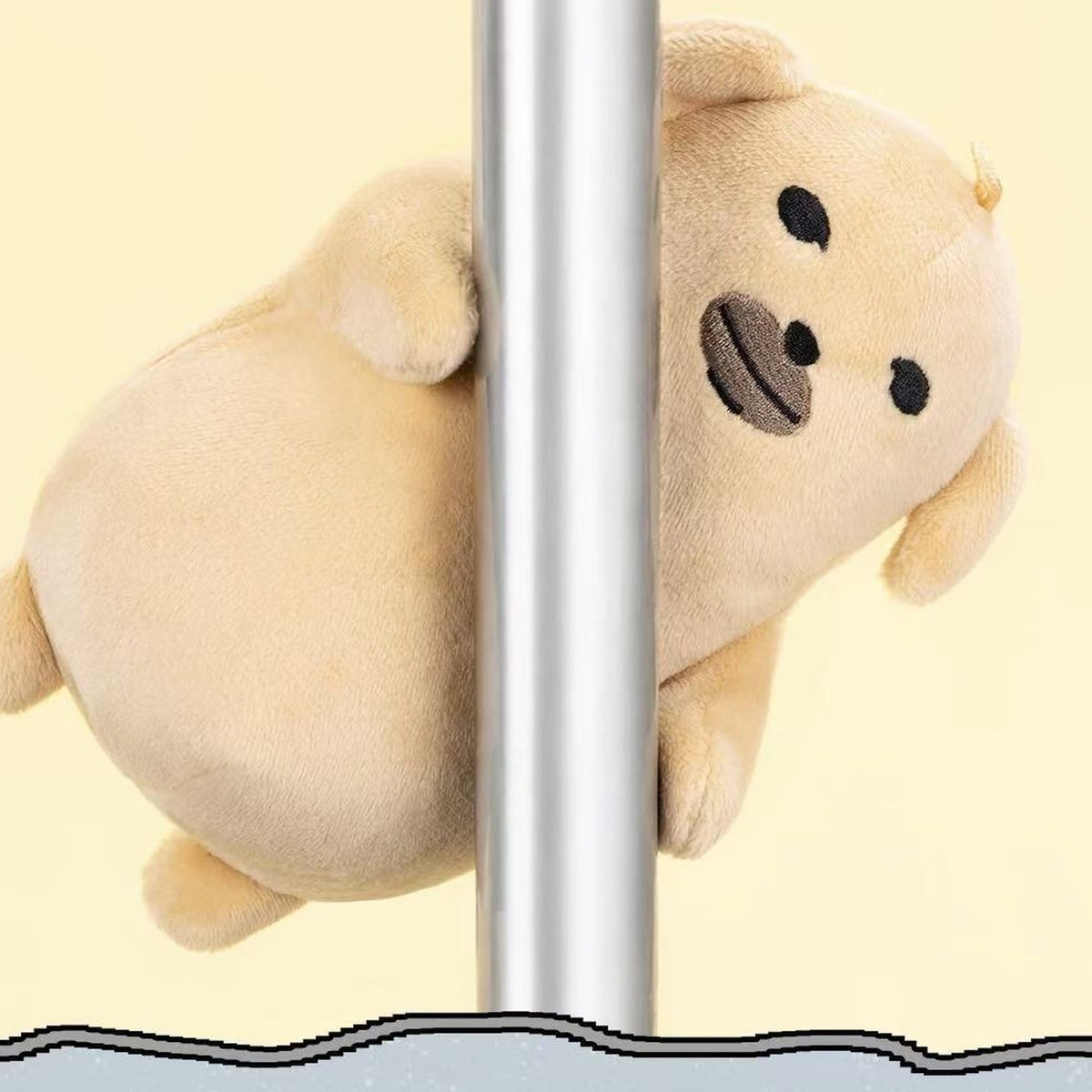 NUDAENG The Meh plush - magnetic palm demonstration; metal pole not included
