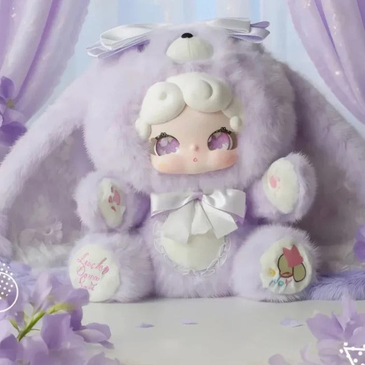 Good Night Bunny Sweet Tea 600% Series Plush Blind Box - Purple complete plush example; packaging is defined by selected option