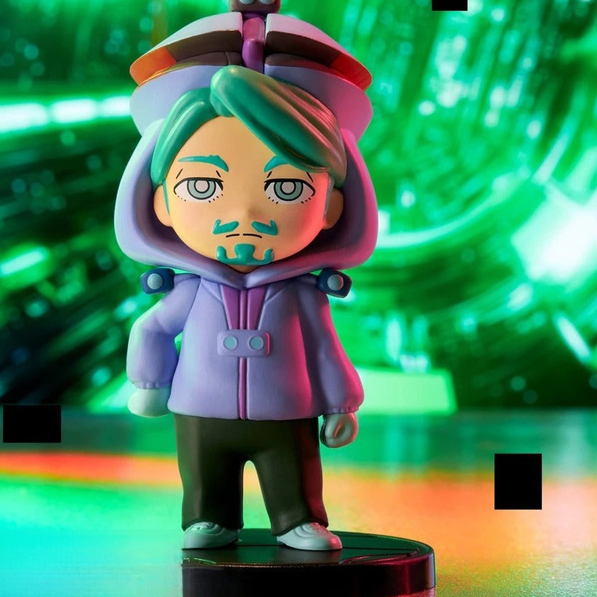 GQuuuuuuX Mobile Suit Gundam Series Figure Blind Box - Green-haired design example; random design not guaranteed
