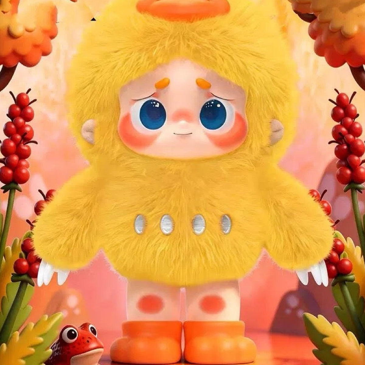 GuDuDu I'm Gududu Series Plush Pendant Blind Box - Complete yellow plush pendant example; random design not guaranteed