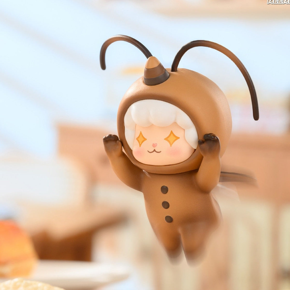 Gyun Meemee Spicy Pigtails Series Figures Blind Box - Complete brown pigtail-costume figure example with star eyes; random design not guaranteed