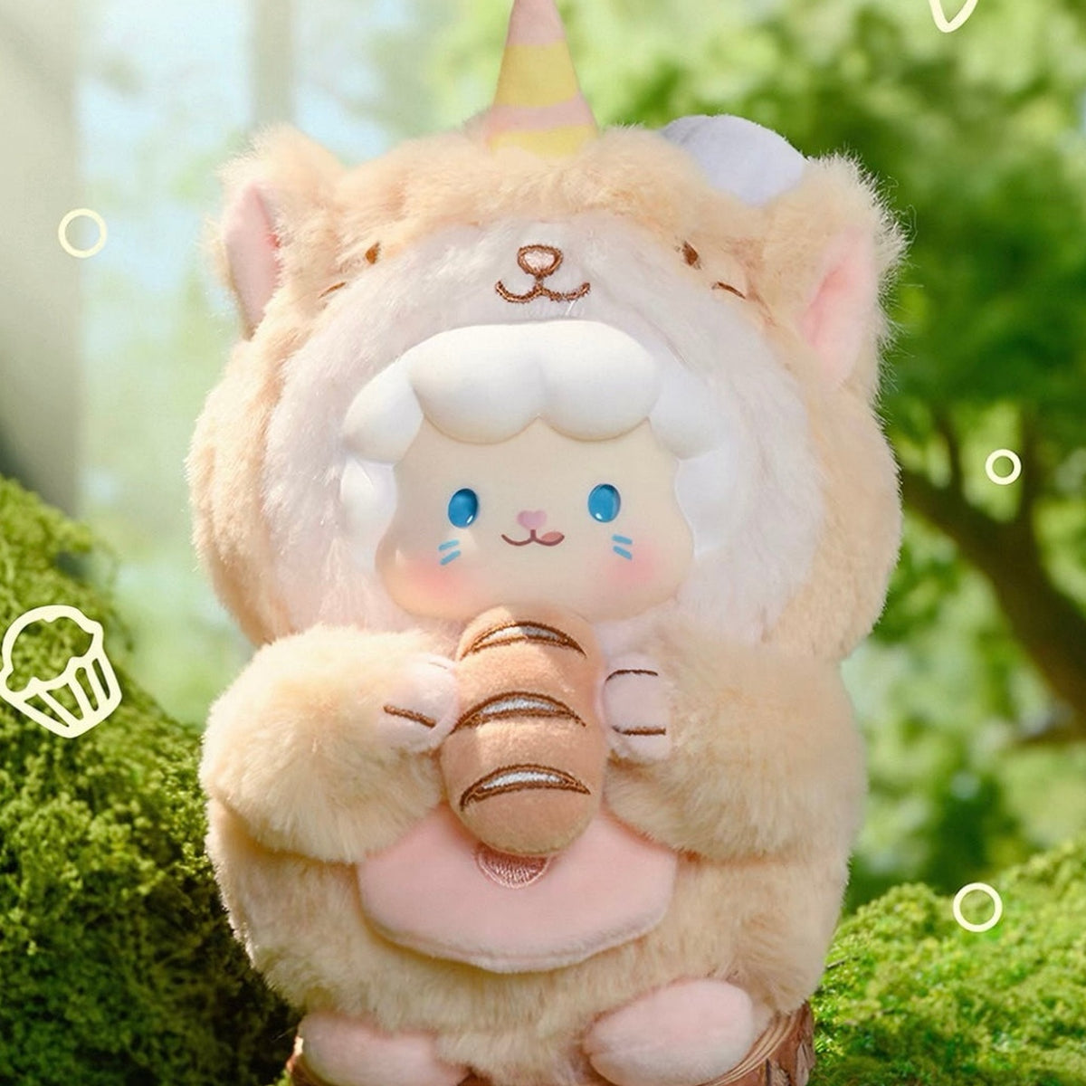 Gyun Rodent Friends Series Vinyl Plush Blind Box - Cream design detail; random design not guaranteed