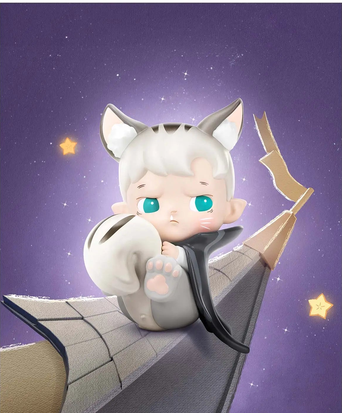 HACIPUPU A Night of Fantasy figure blind-box series: Count Cat figure scene; possible random design