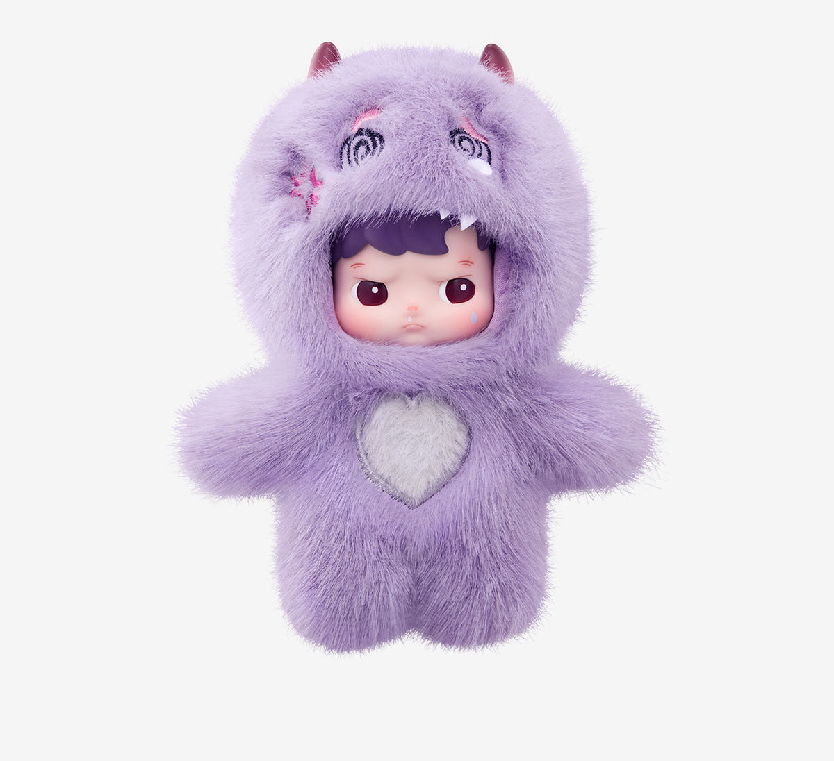 HACIPUPU Enchanted Realm Tales blind box series - design example in a purple creature costume with a heart on the chest