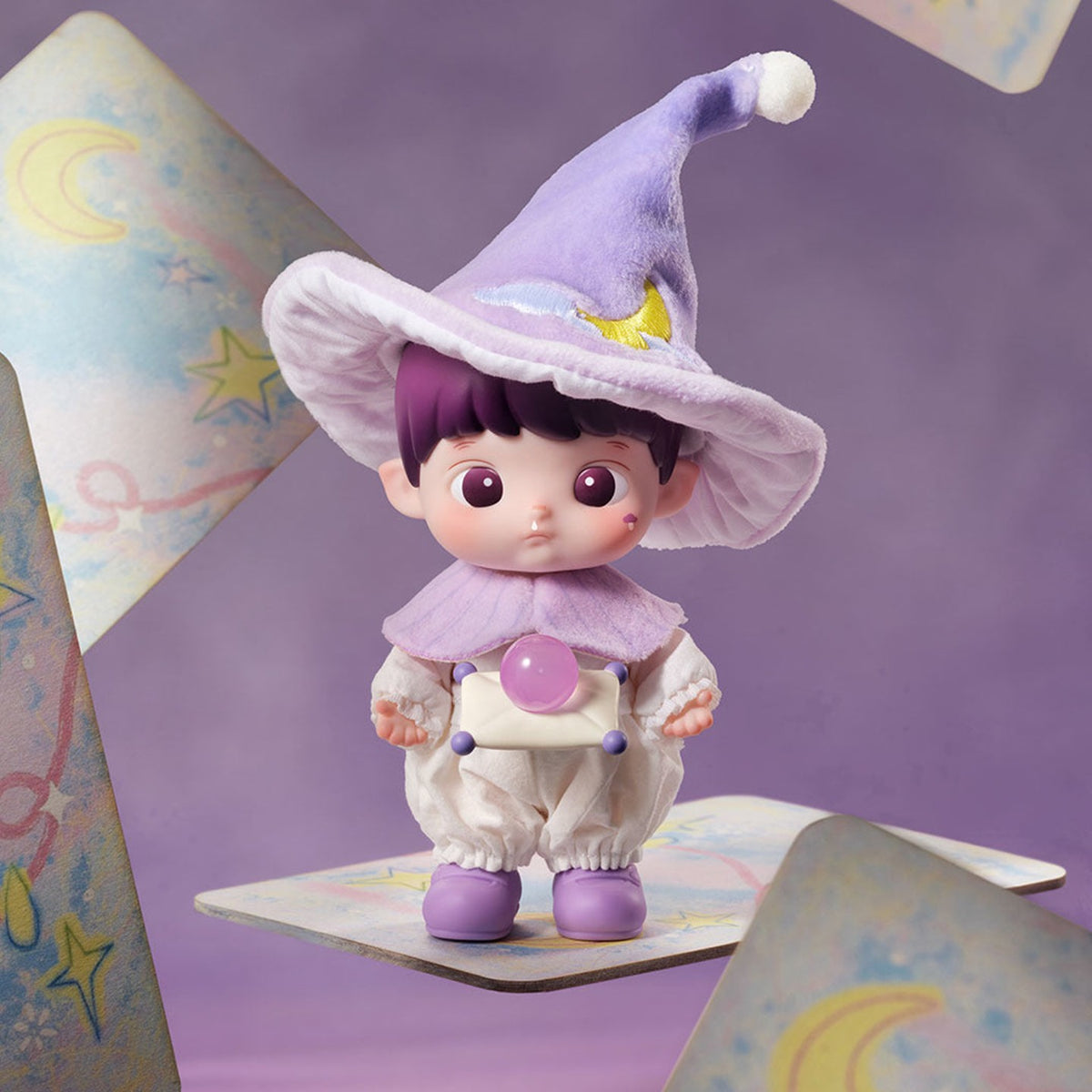 HACIPUPU Enchanted Realm Tales blind box series - design example in a purple wizard hat