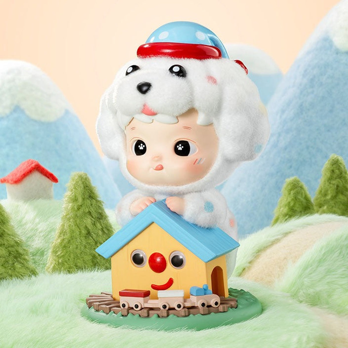 Hacipupu Fluffy Puppy Figure, Hanging Card — G2 | KikiBuddies