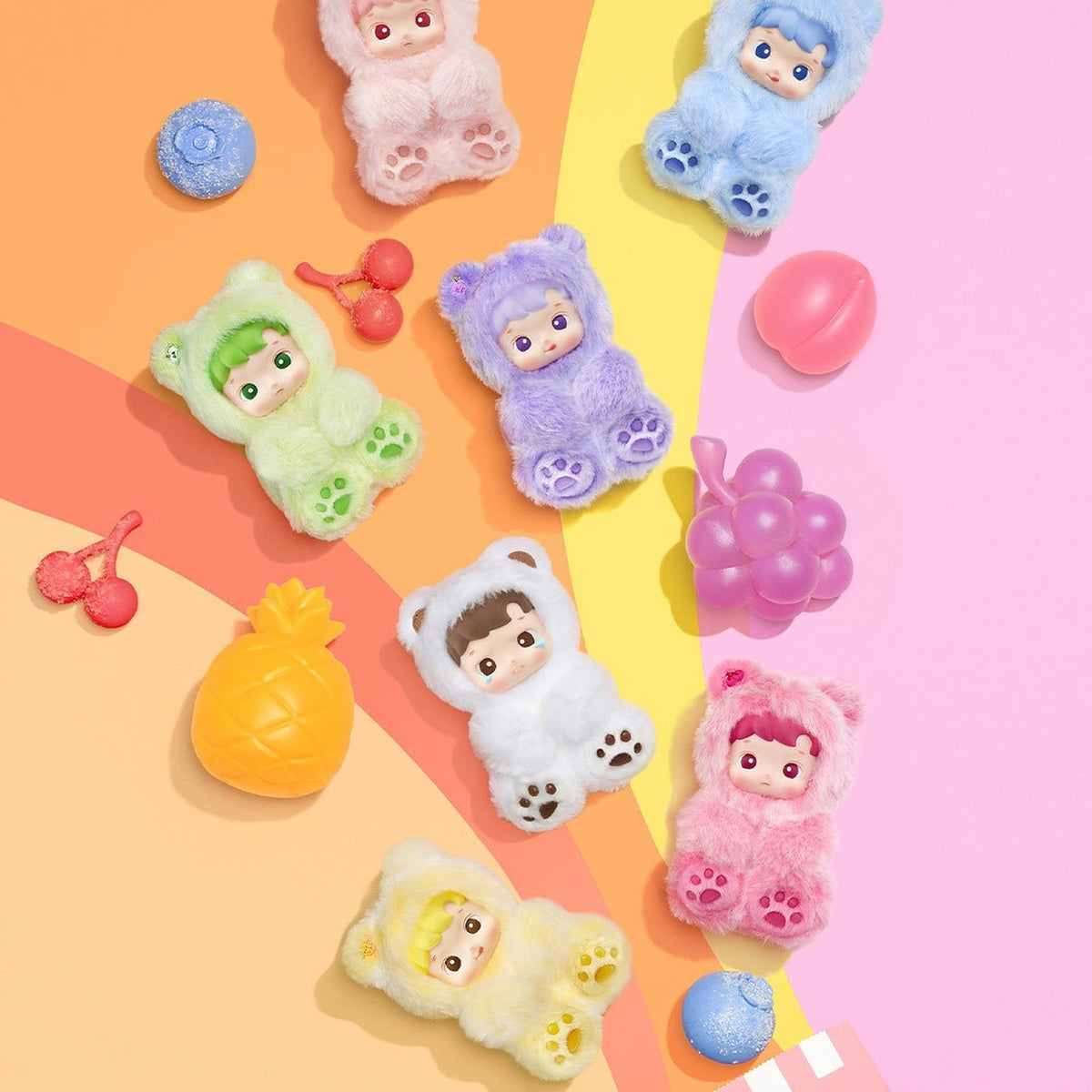 HACIPUPU Gummy Bear Series-Vinyl Plush Pendant Blind Box — G3 | KikiBuddies