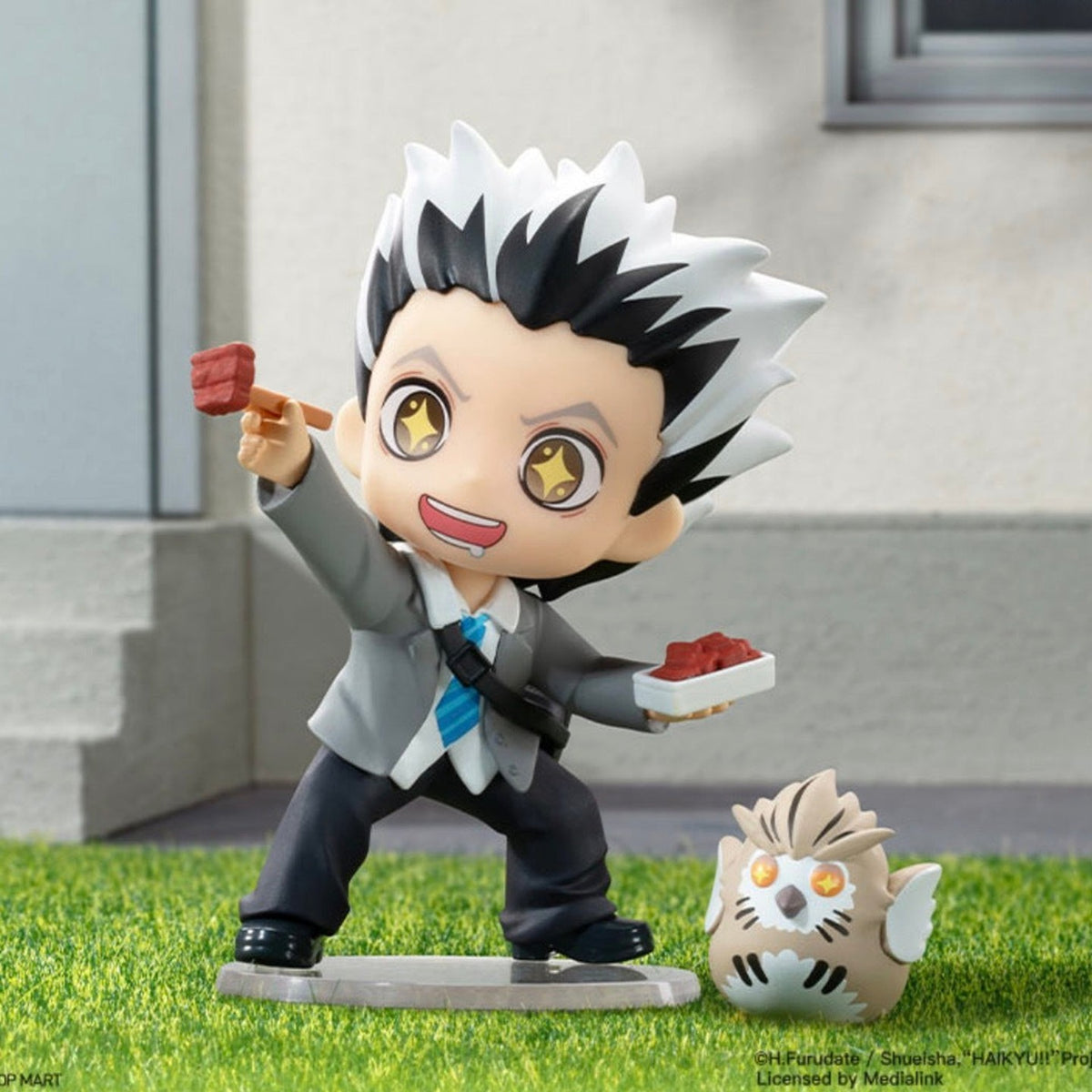 haikyu pause break time figure blind box — kotaro bokuto food scene