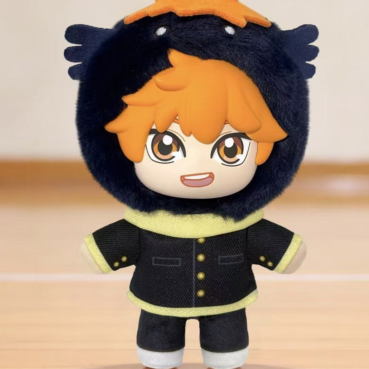 Haikyuu!! Mascot Series Plush Pendant Blind Box - Orange-haired mascot detail with upper hood decoration cropped; random design not guaranteed