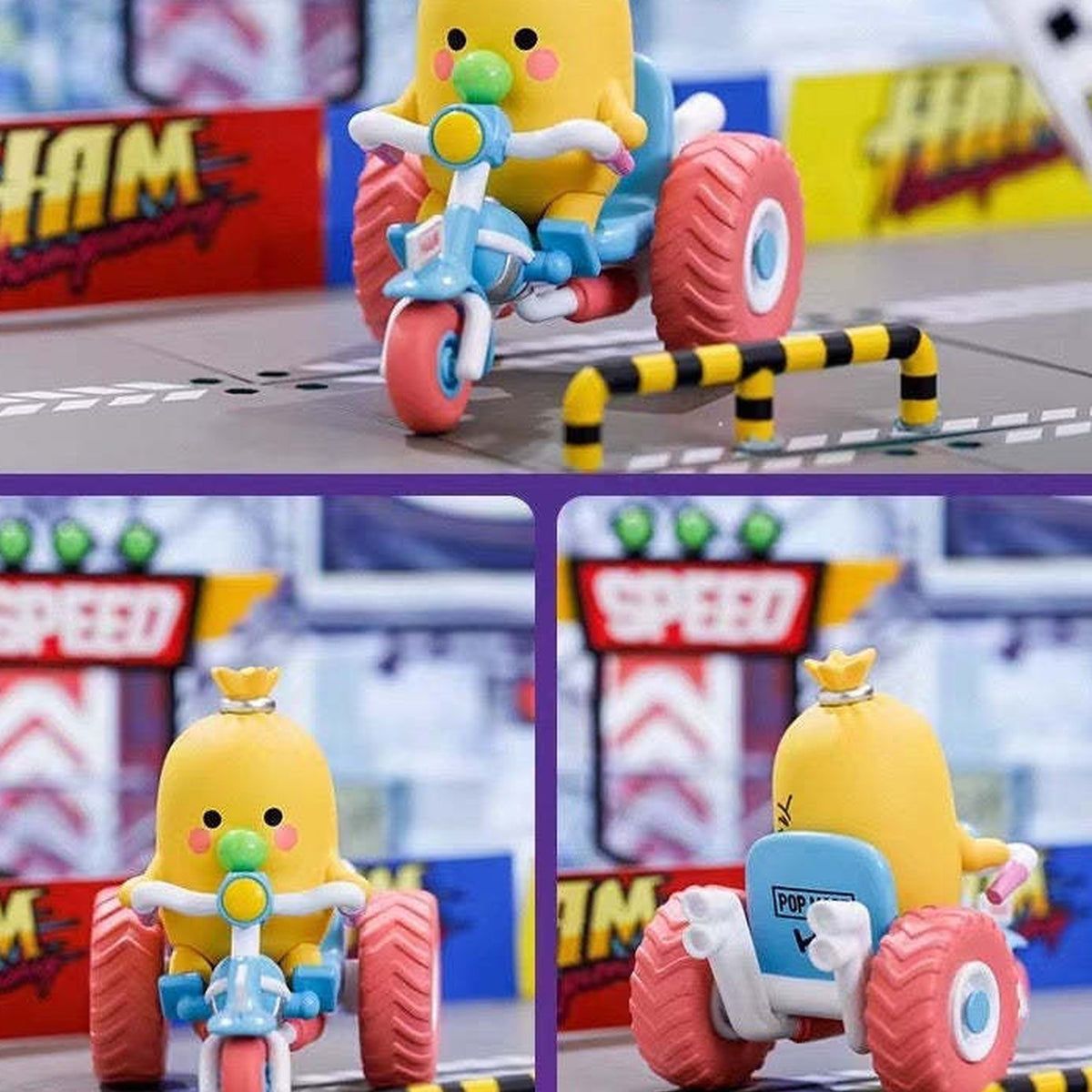 Ham Naughty Champion Series Blind Box - Tricycle figure front and rear details; random design not guaranteed