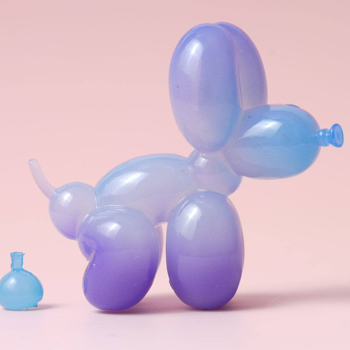Happy Balloon Dog V2 Series Mini Bean Blind Box - Complete standing balloon-dog mini figure example; small styling prop not included; random design not guaranteed