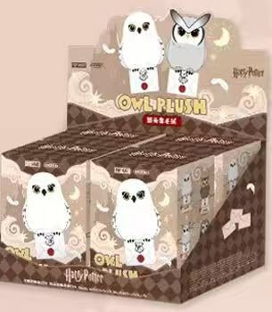 Harry Potter Owl Plush Pendant blind box series - full set display packaging for four owl plush blind boxes