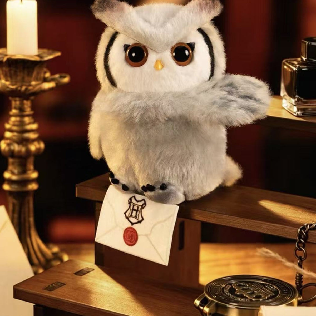 Harry Potter Owl Plush Pendant blind box series - Pigwidgeon grey owl plush design example
