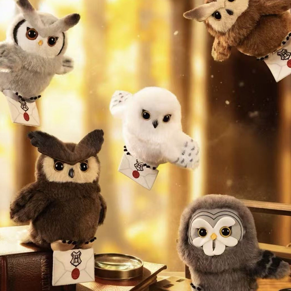 Harry Potter Owl Plush Pendant blind box series - regular and secret owl plush design display; not one blind box's contents