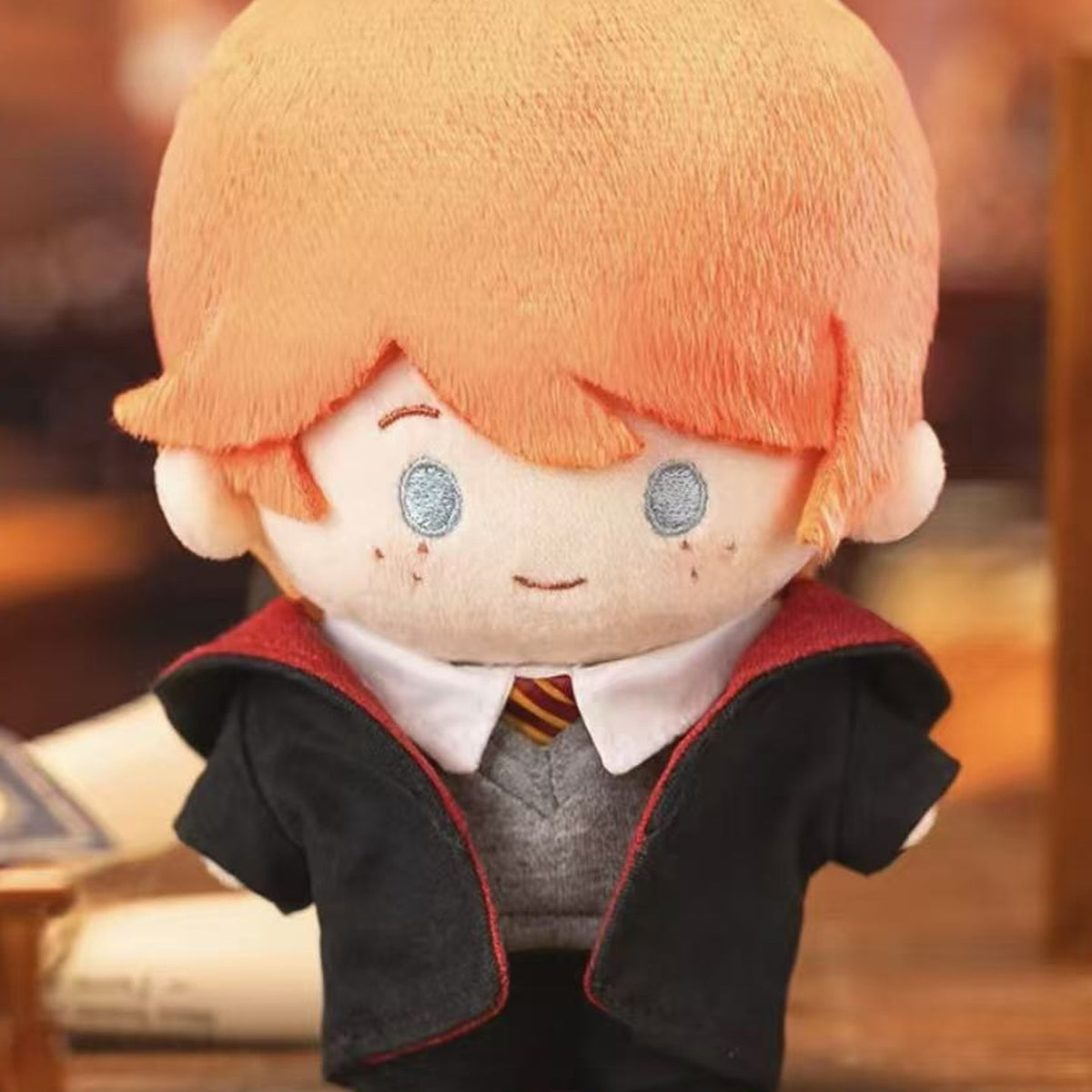Harry Potter Wizarding Academy Series Plush Pendant Blind Box - Orange-haired plush pendant detail with upper head cropped; random design not guaranteed