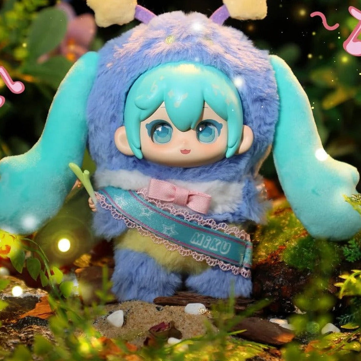 Hatsune Miku Forest Concert Series Plush Blind Box - Blue costume plush doll detail with upper decoration cropped; random design not guaranteed