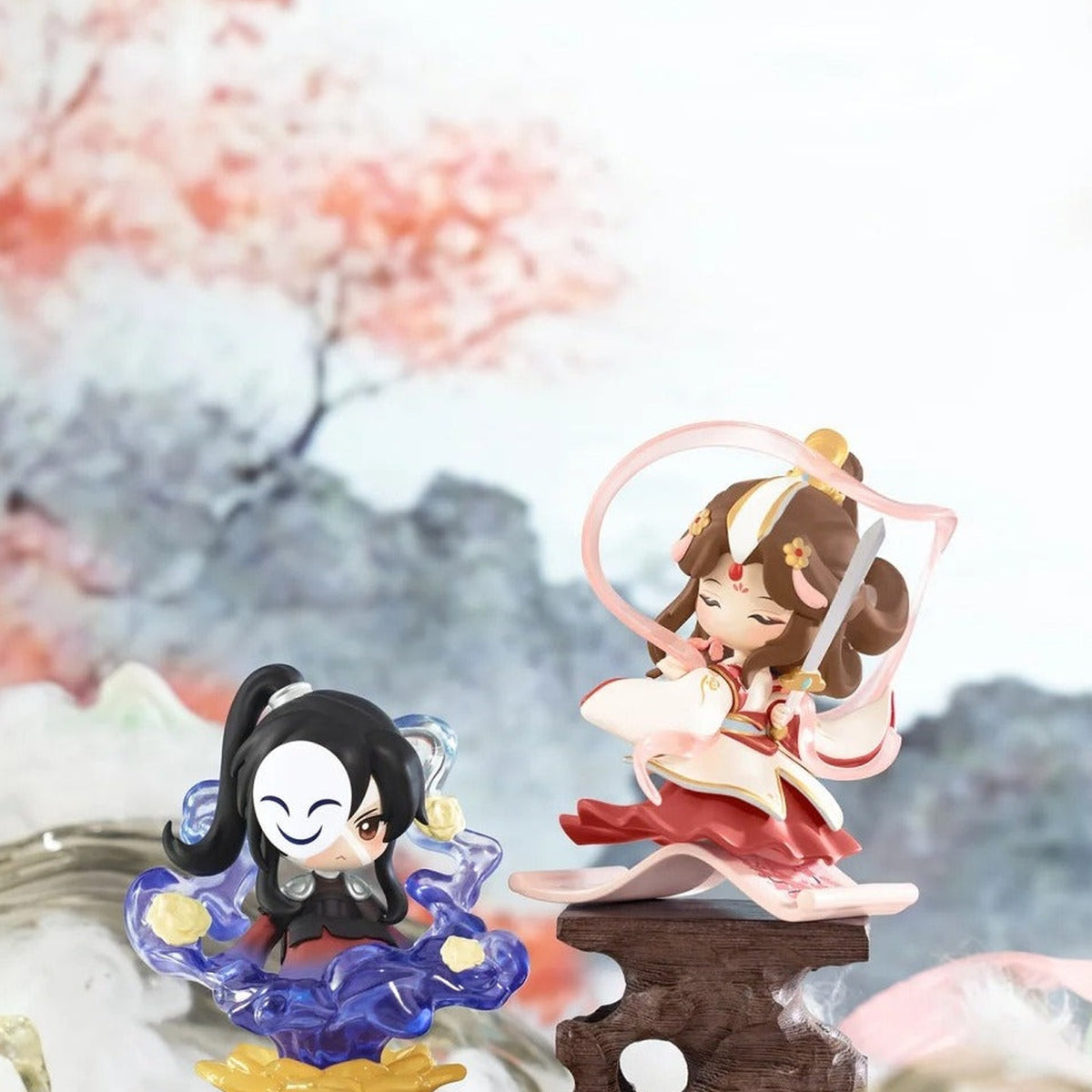 Heaven Official Blessing Magnificent Painting Series Figure Blind Box - Two character scene examples with lower bases cropped; random design not guaranteed