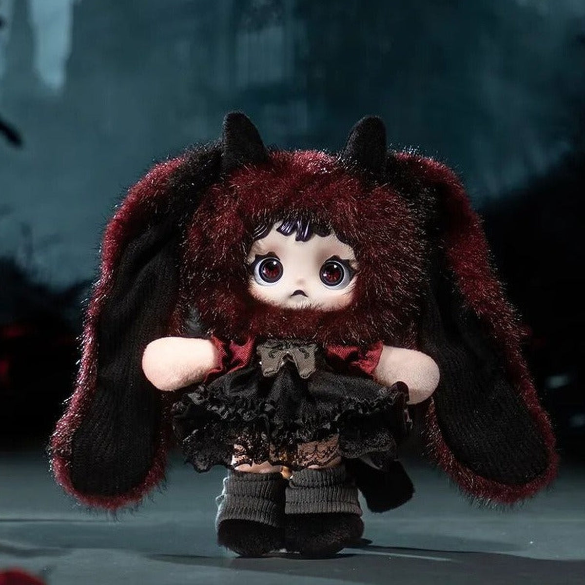 Heymi Witch's Game Series Plush Pendant Blind Box - Complete black and red Heymi Witchs Game plush pendant body example; random design not guaranteed