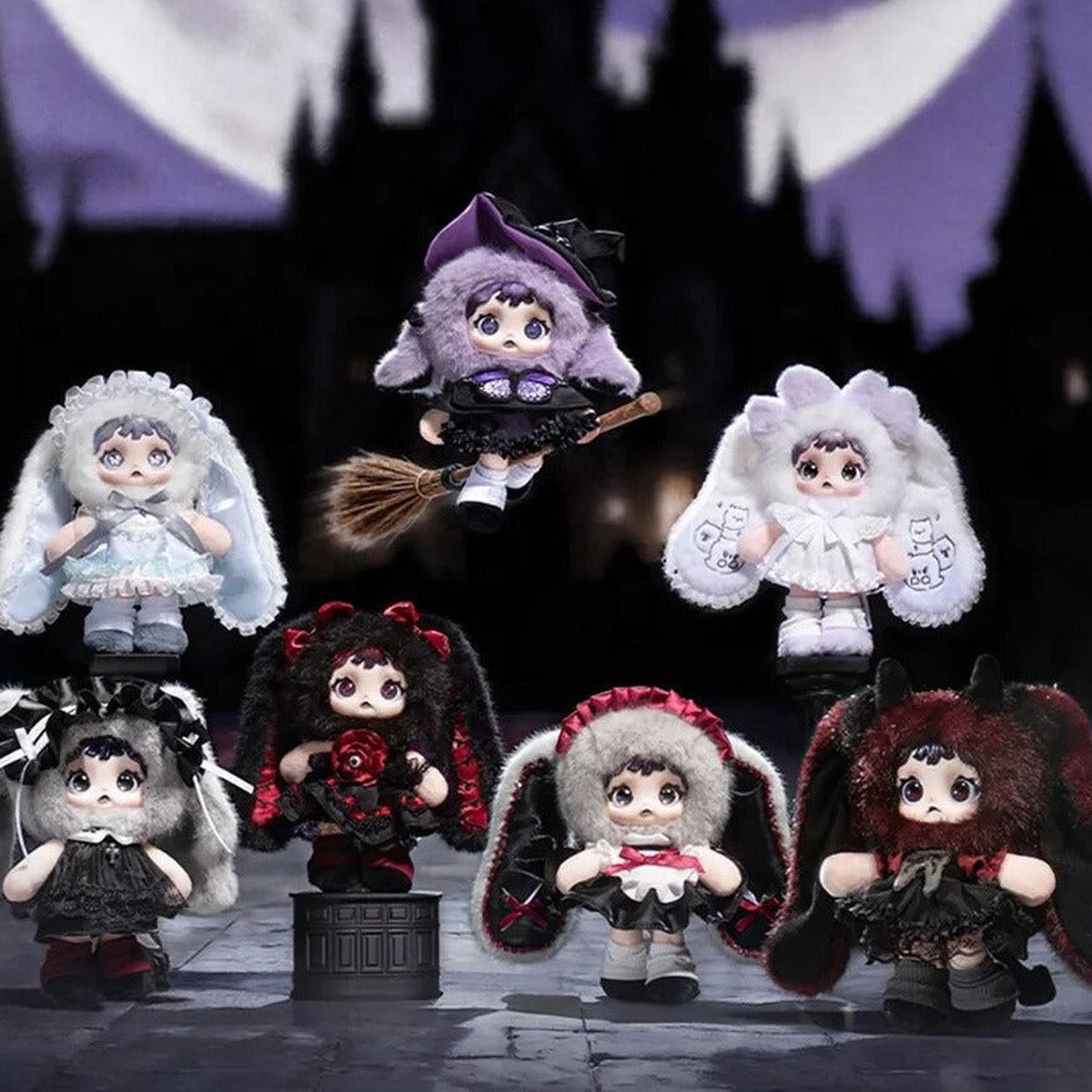 Heymi Witch's Game Series Plush Pendant Blind Box - Heymi Witchs Game group with complete central plush pendant body examples; random design not guaranteed