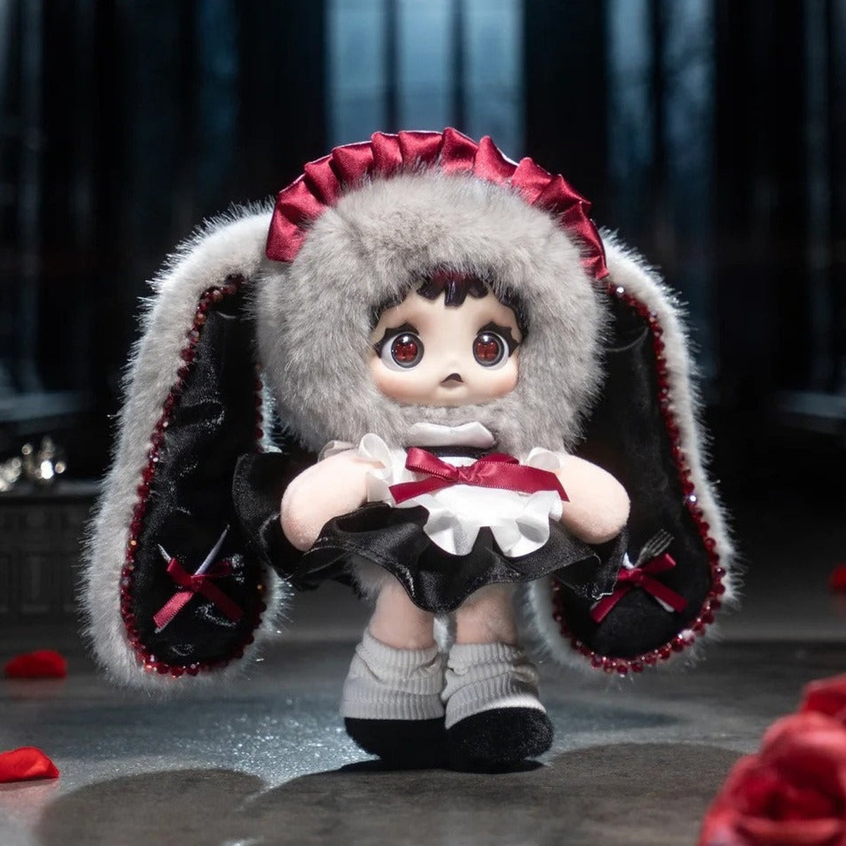 Heymi Witch's Game Series Plush Pendant Blind Box - Complete pale hooded Heymi Witchs Game plush pendant body example; random design not guaranteed