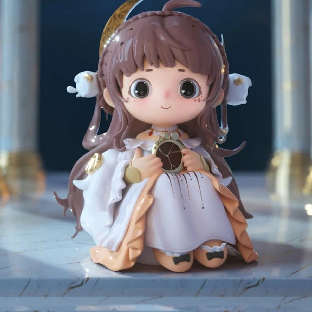 Heyone Star-Saving Miss Joy Series Figures, Blind Box - White dress figure detail with top accessory cropped; random design not guaranteed