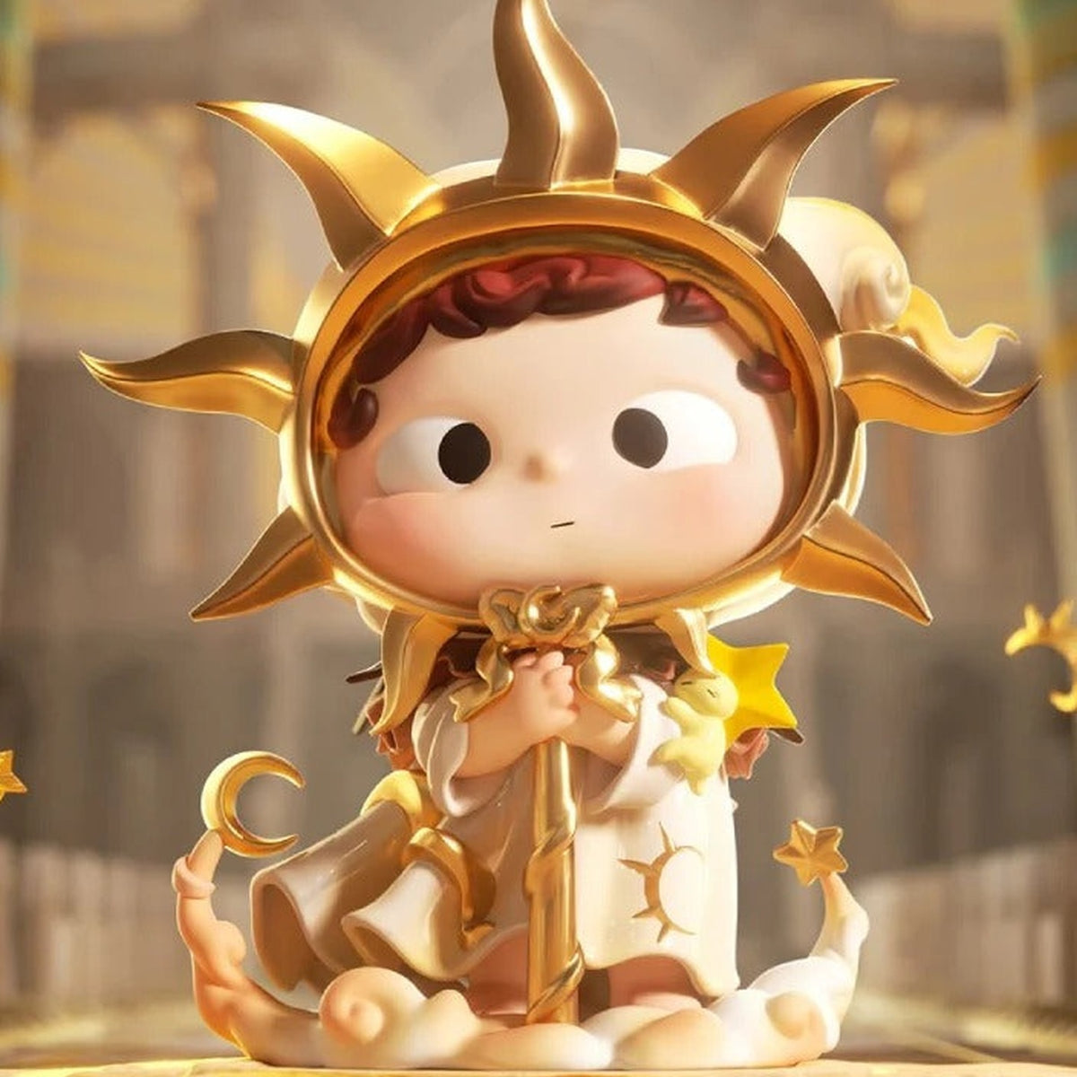 Heyone Star-Saving Miss Joy Series Figures, Blind Box - Golden sun figure detail with top ray cropped; random design not guaranteed