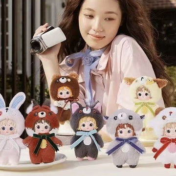 HEYONE The Stitched Dreamtime Series Vinyl Plush Pendant Blind Box - Series group with complete central plush examples; random design not guaranteed