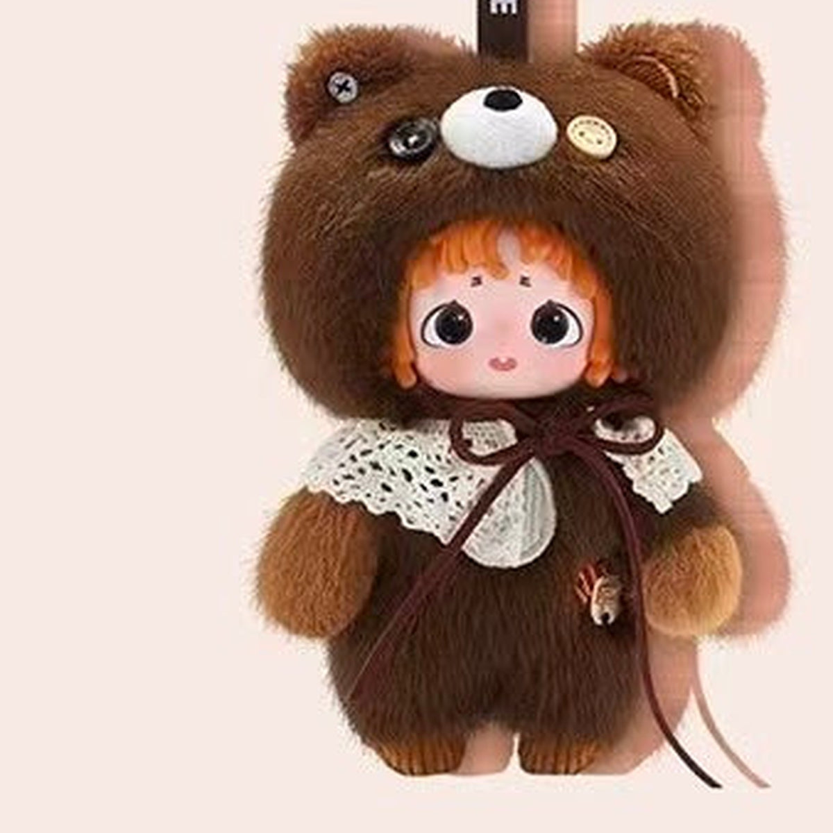 HEYONE The Stitched Dreamtime Series Vinyl Plush Pendant Blind Box - Brown complete plush pendant example; random design not guaranteed