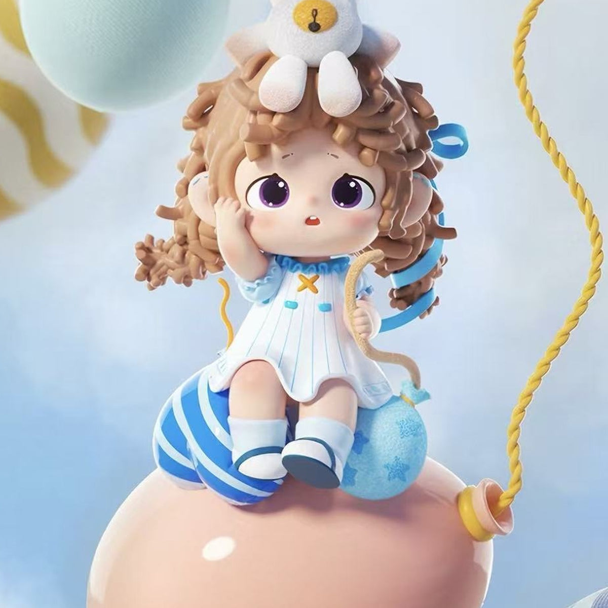 HEYONE The Wardrobe Between Worlds Series Plush Pendant Blind Box - Seated plush pendant detail with upper decoration cropped; random design not guaranteed