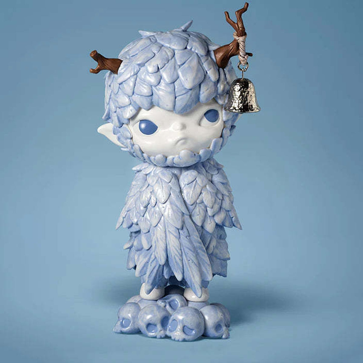 HIRONO Ceramic Feather Figurine - front view