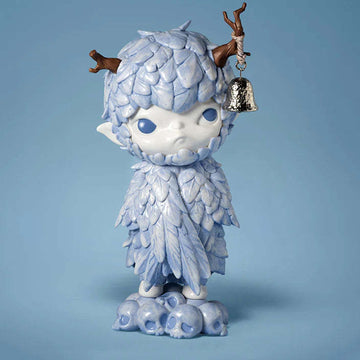 HIRONO Ceramic Feather Figurine - front view
