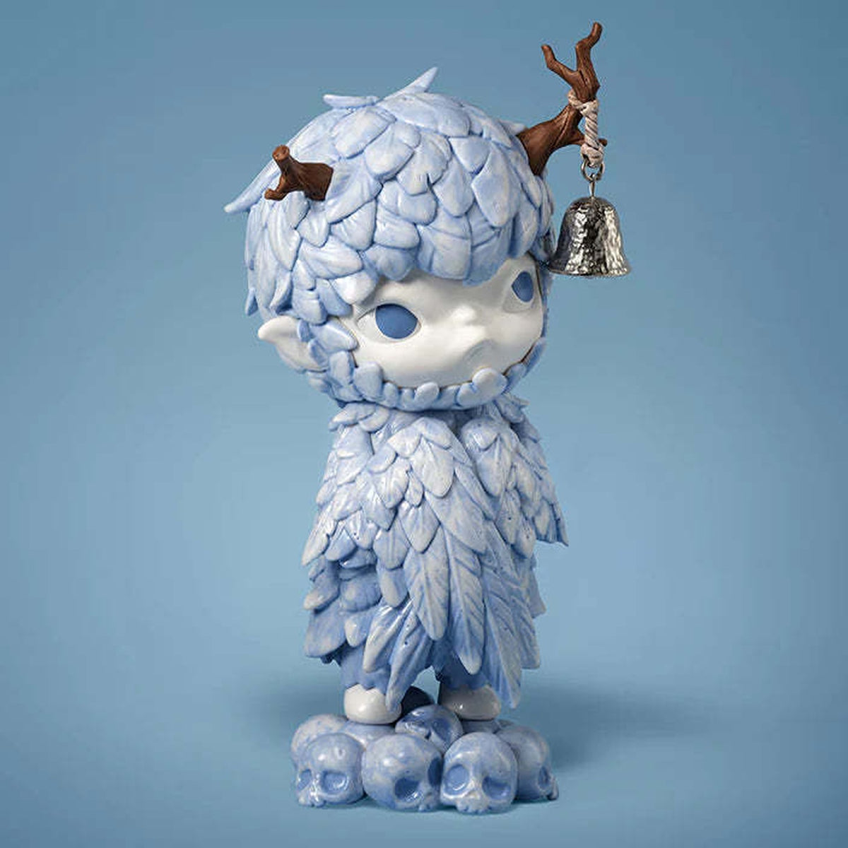 HIRONO Ceramic Feather Figurine - three-quarter view
