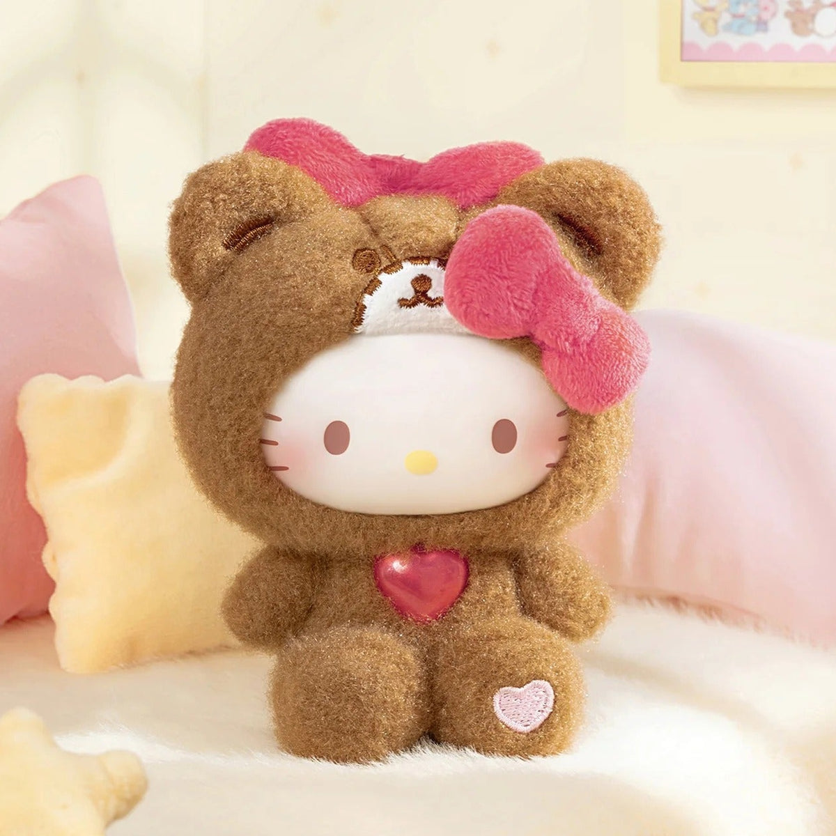HK Teddy Pajamas Series Plush Dolls - Brown teddy outfit complete design example; random design not guaranteed