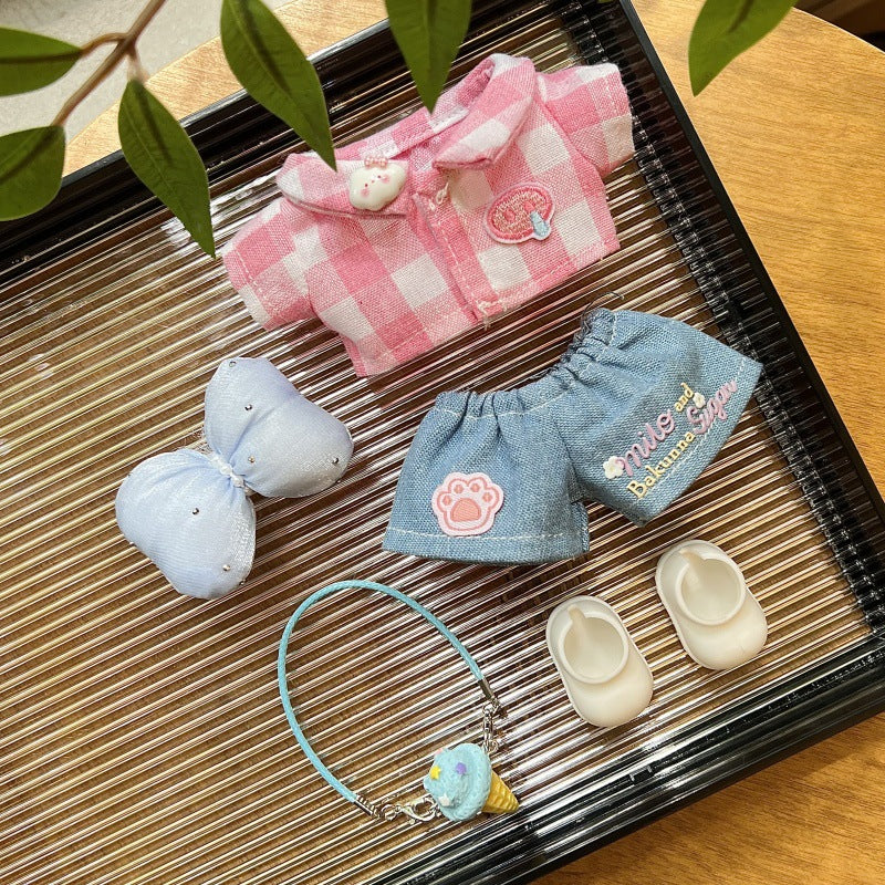 Ice Cream Crossbody Bag 5-Piece Set for Collectible Toy Figures - front view | KikiBuddies