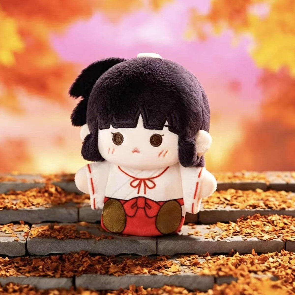 Inuyasha The Journey of Sengoku Series Finger Plush Finger Puppet Blind Box — Black-haired finger plush seated example; series example, not guaranteed selection