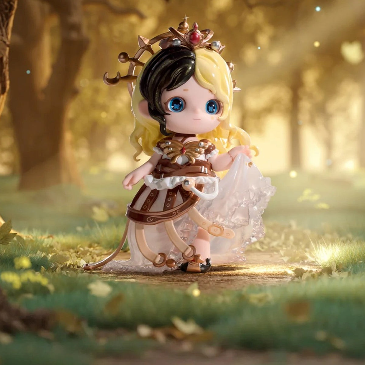 Joy × Ye Luoli Dreamscape Dimension Series Figure Blind Box — Dreamscape Dimension gold and cream-costumed figure example
