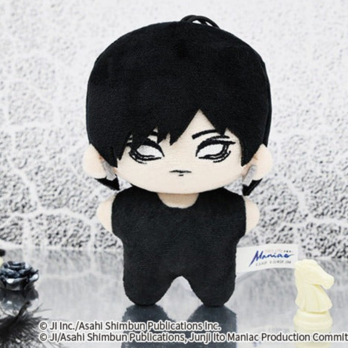 Junji Ito Maniac Starfish Shape Doll Series Blind Box — Black-outfit plush example, complete view; series example, not a guaranteed selection