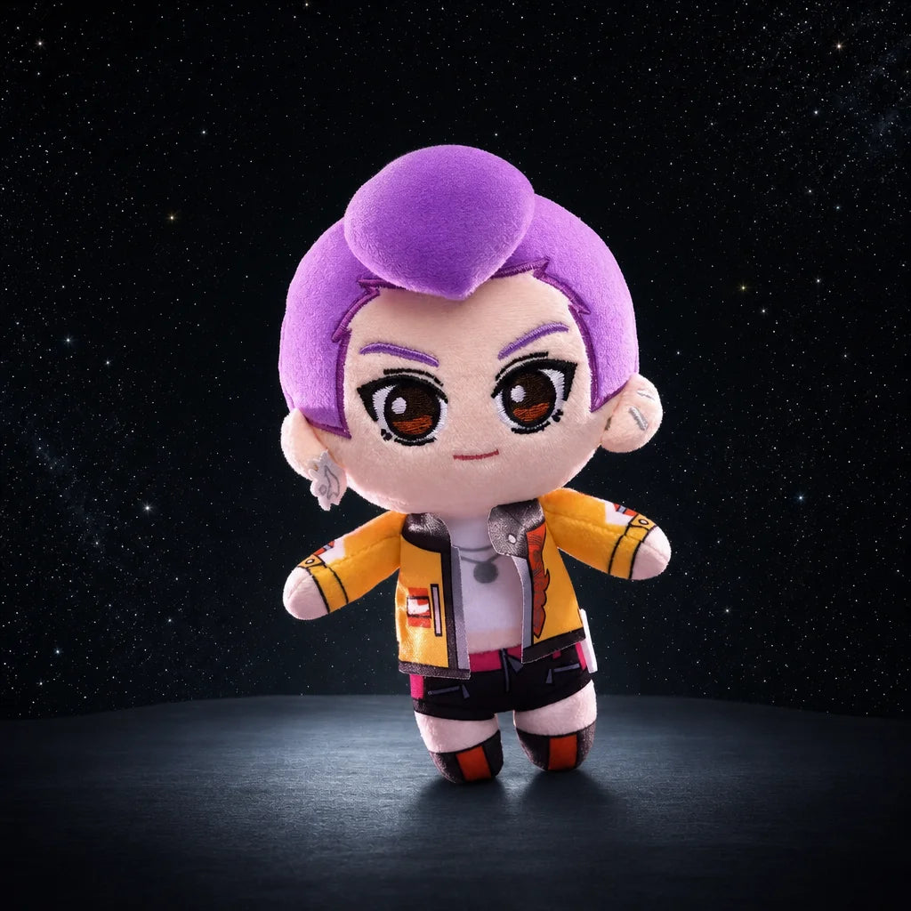 Hot Toys COSBI KPop Demon Hunters Rumi, existing series example; one randomly assorted plush keychain per box, Rumi not guaranteed; prototype may differ from final product