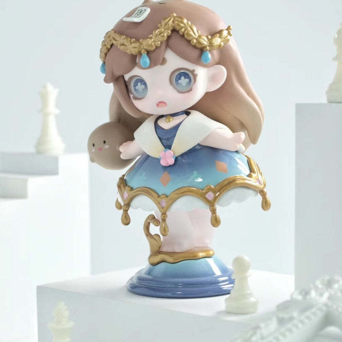 Keeno Mysterious Treasure Series V2 PVC Figures, Blind Box — Brown-haired Keeno figure on a display base; series example, not guaranteed selection