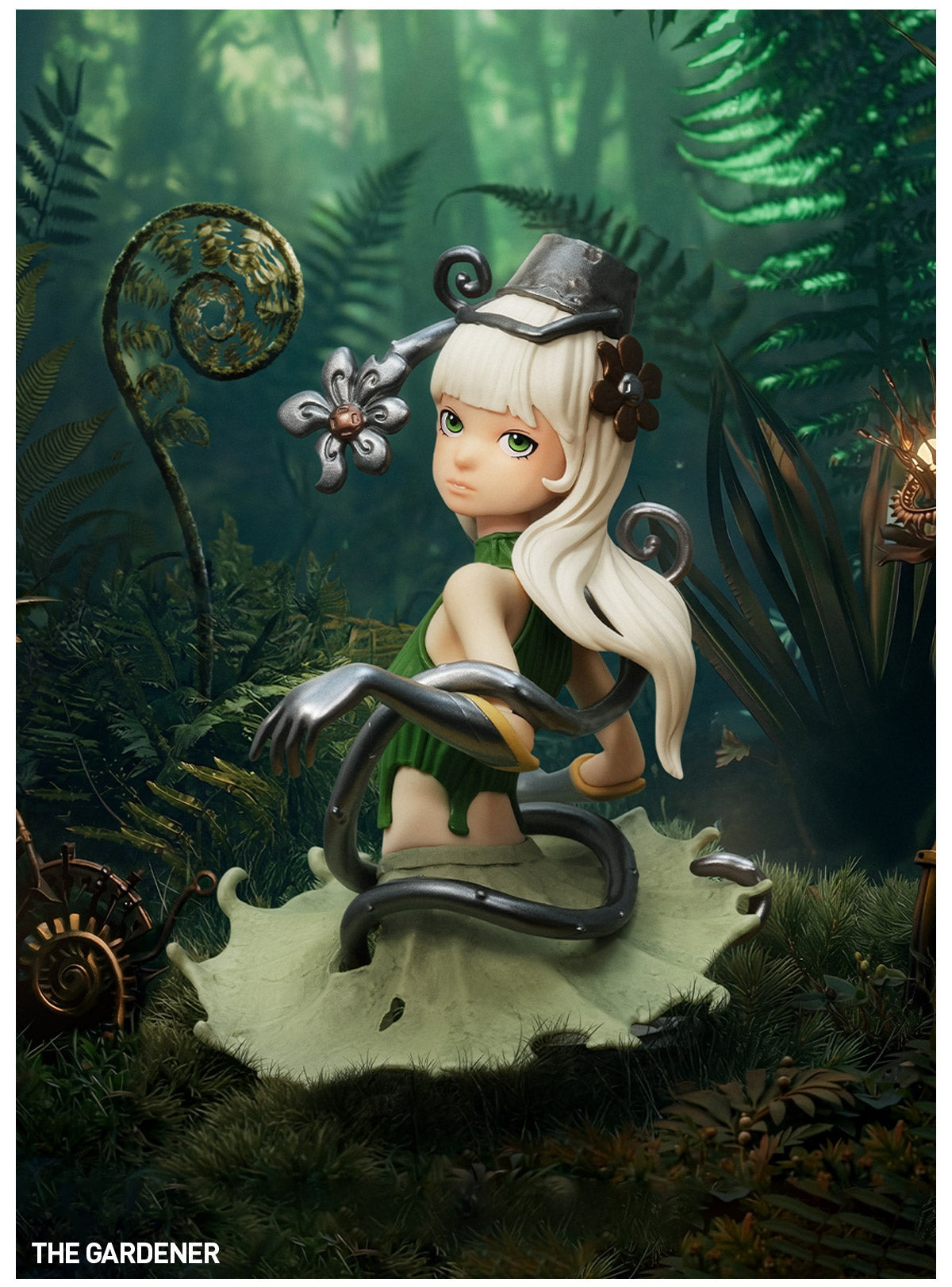 KeyA A Lucid Dream figure blind-box series: The Gardener figure scene; possible random design