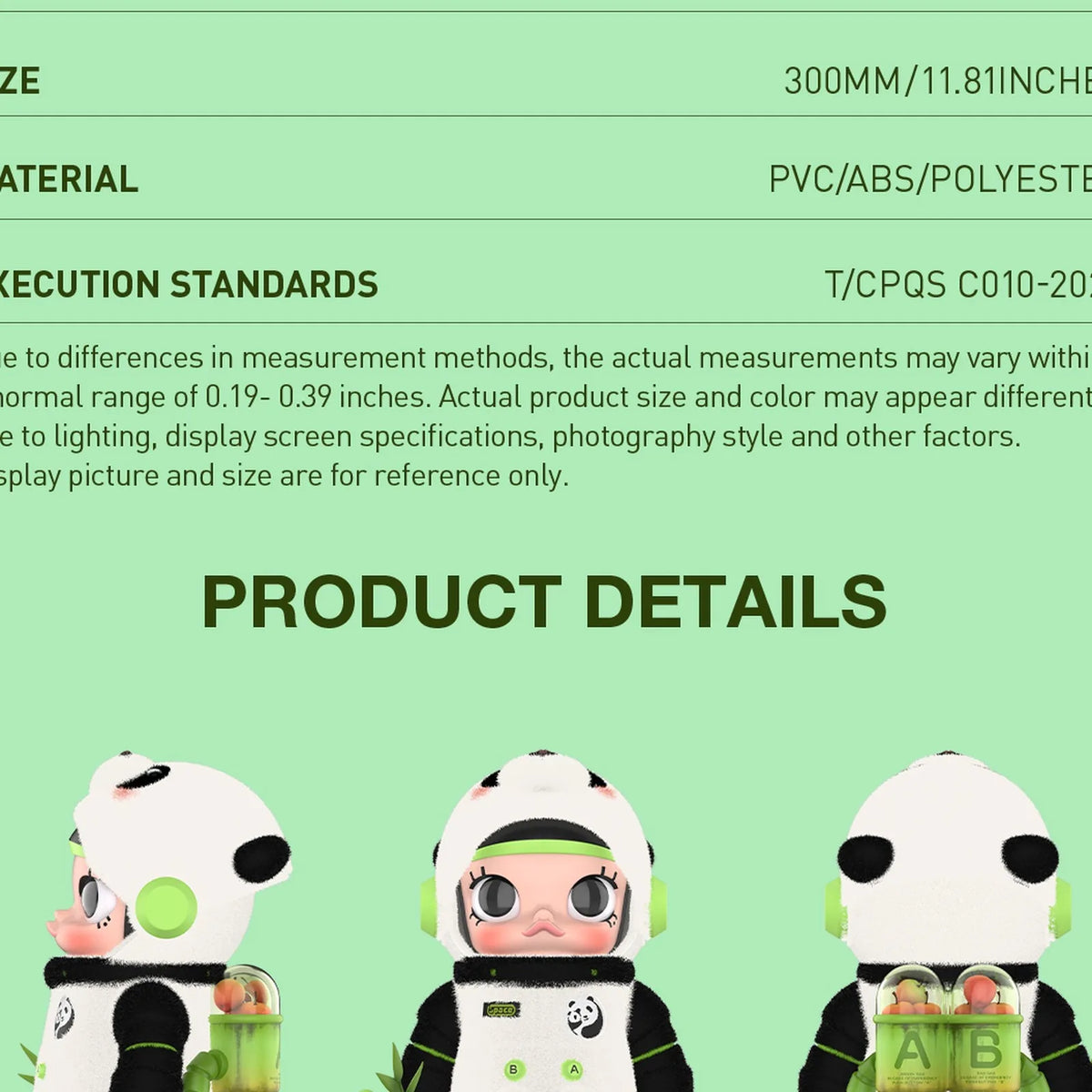 MEGA SPACE MOLLY 400% PANDA PVC Figure — G6 | KikiBuddies historical PASS
