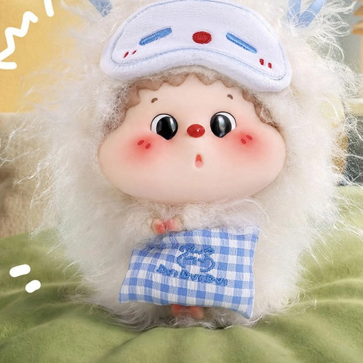 Dui Dui Dui Good Morning Series Plush Pendant Blind Box (PRE-ORDER) - Complete sleep-mask Good Morning plush pendant body example; random design not guaranteed