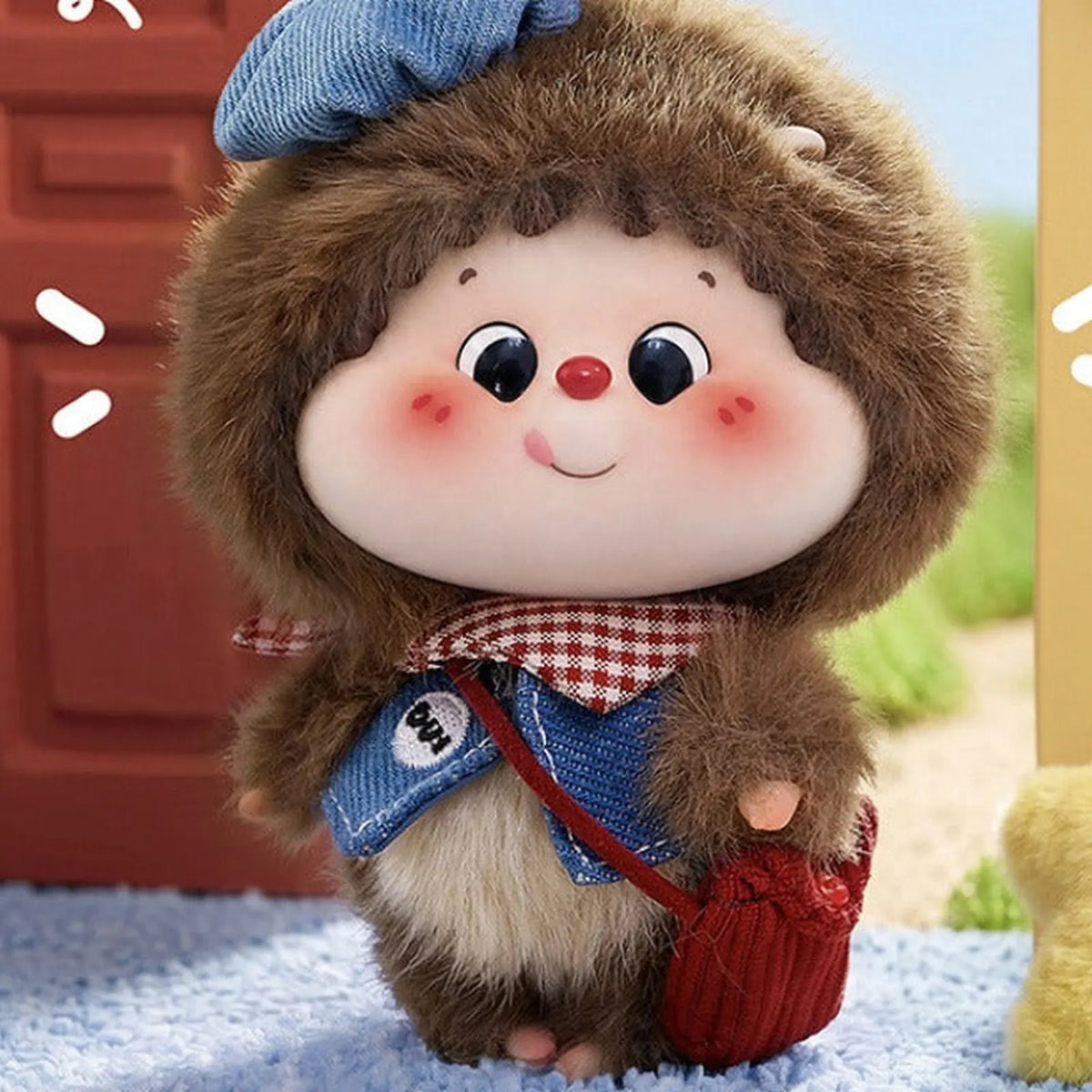 Dui Dui Dui Good Morning Series Plush Pendant Blind Box (PRE-ORDER) - Good Morning plush pendant detail with upper beret cropped; random design not guaranteed